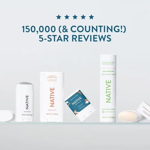 Miniatura 8 de Native Deodorant - Desodorante natural para hombres, desodorante sin aluminio, con bicarbonato de sodio, probióticos, aceite de coco y manteca