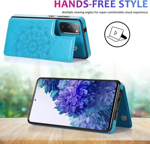 Miniatura 6 de Asuwish Funda compatible con Samsung Galaxy S20 FE y protector de pantalla de vidrio templado, ranura para tarjetero, función atril, cubierta