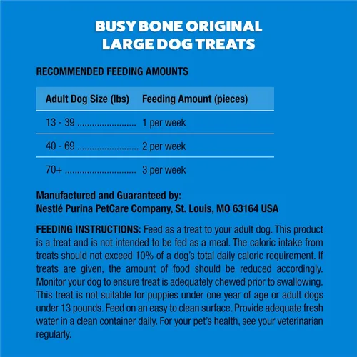 Miniatura 7 de Purina Busy Bone - Golosinas masticables para perros adultos, originales, bolsa de 10
