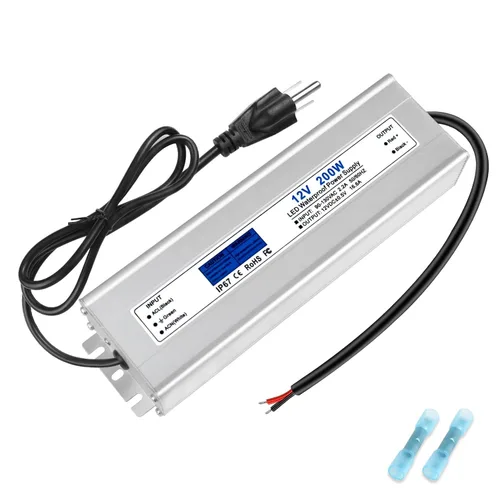 Miniatura 8 de Fuente de alimentación LED de 12 V 400 W, transformador de bajo voltaje impermeable IP67, convertidor de voltaje constante de CA a CC 12 V 33.3 A