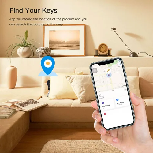 Miniatura 3 de Paquete de 2 buscadores de llaves, rastreador Bluetooth inteligente, buscador de artículos, funciona con Apple Find My Item Locator Dispositivo Negro