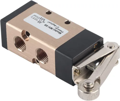 Miniatura 6 de Válvula neumática de tracción manual de 2 posiciones de 5 vías Puerto PT Tipo de rodillo de aleación de aluminio Válvula de control de aire
