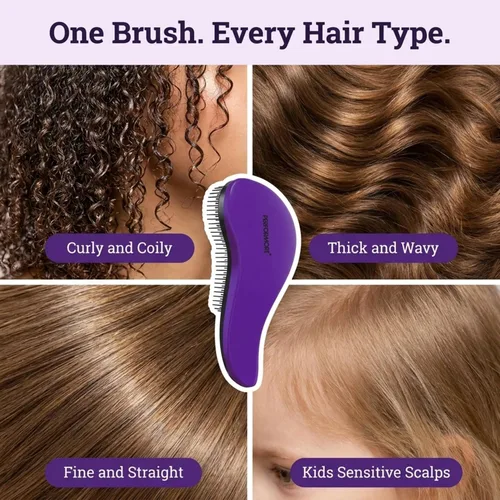 Miniatura 7 de Performore Smooth Glide - Cepillo desenredante para cabello natural, rizado, liso, húmedo o seco, secado rápido, cabello largo o corto para mujeres