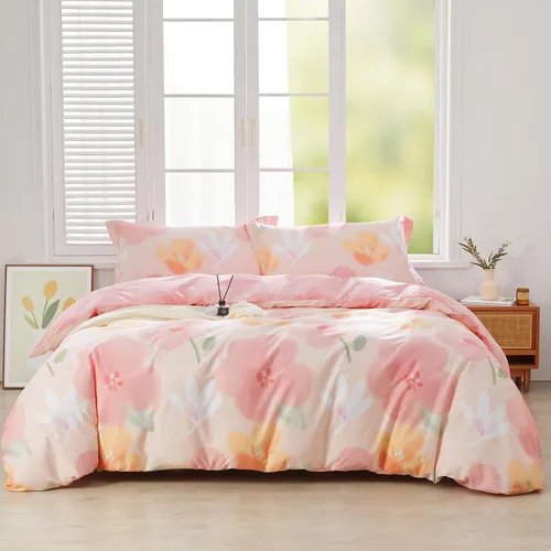 Miniatura 13 de SAPHREAS Juego de Funda de Edredón de Flores Rosas 2 piezas Algodón Estilo Jardín Campanilla Floral Ropa de Cama Juego de Funda de Edredón 100%