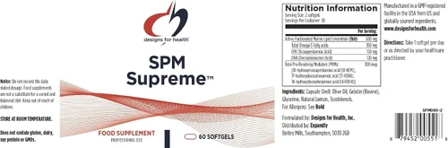 Miniatura 4 de Designs for Health SPM Supreme - 3 mediadores profesionales especializados de aceite de pescado - Suplemento de ácidos grasos Omega 3, aceite