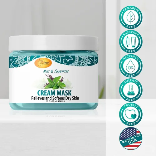 Miniatura 8 de SPA REDI - Mascarilla de crema corporal y pies, menta y eucalipto, 16 onzas - Masaje de pedicura para pies y cuerpo cansados, hidratante, piel fresca