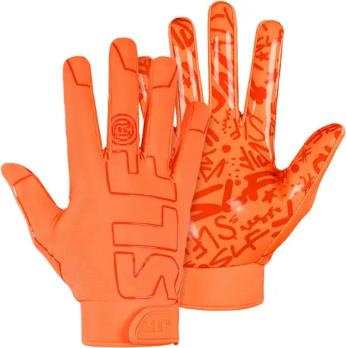 Miniatura 7 de SLEEFS Guantes de fútbol americano juvenil para niños y niñas, guantes pegajosos de receptor para fútbol americano con bandera para jóvenes, hombres