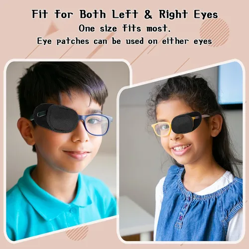 Miniatura 4 de 6 parches para los ojos, cómodos parches para el ojo izquierdo o derecho, para uso médico profesional, cobertura de un solo ojo, reutilizables