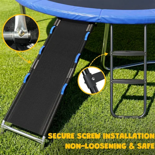 Miniatura 7 de Kit de diapositivas de escalera de trampolín, accesorios para trampolín incluyen tobogán y escalera