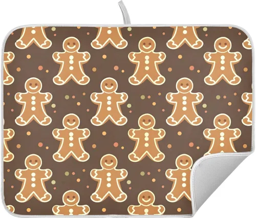 Miniatura 26 de Tapete de secado de platos de hojas de otoño y girasol, almohadilla absorbente de secado rápido, protector para encimera de cocina, 16 x 18 pulgadas
