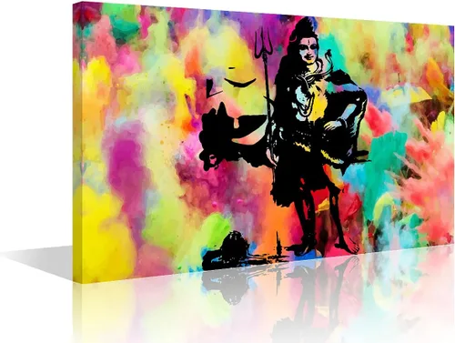 Miniatura 10 de TUMOVO Lord Ganesha - Decoración de pared Ganapati de Deidad india, cuadros impresos en lienzo, pósteres de pintura hinduismo cultural hindú