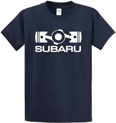Subaru Camiseta básica Impreza Sti Forester Legacy Outback Ascent Impreza Crosstrek Camiseta oficial genuina WRX NEW OEM Racing azul marino (pequeño)