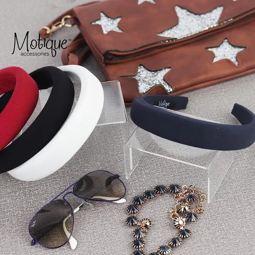 Miniatura 6 de Motique Accessories Diadema acolchada negra para mujer