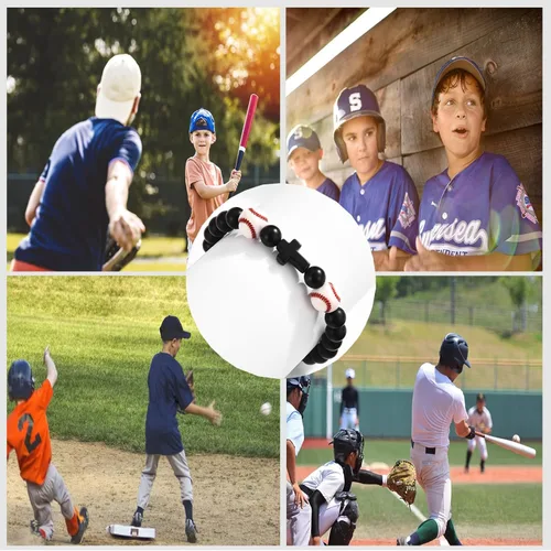 Miniatura 4 de Regalos de Baloncesto Fútbol Béisbol Fútbol Americano para Chicos Adolescentes, Pulseras para Chicos Ideas de Regalos para Cumpleaños/San
