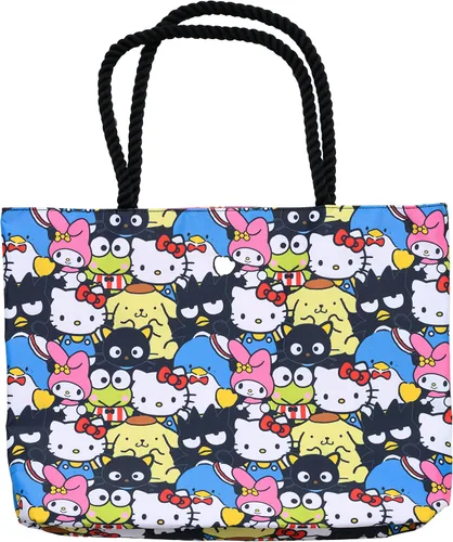 Miniatura 5 de Hello Kitty and Friends Tote My Melody Keroppi Chococat Tuxedo Sam Print Bag, Varios