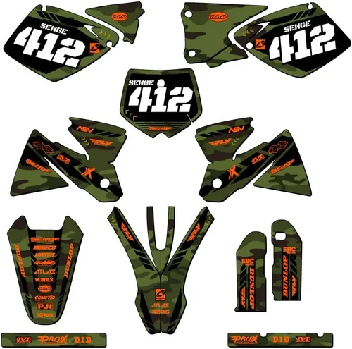 Miniatura 6 de Kit de base gráfica SX Apache Green Senge 1998-2000 compatible con KTM