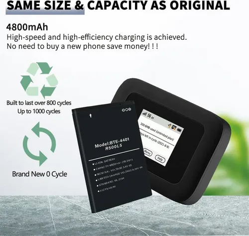 Miniatura 3 de Batería para BTE-4401, nueva batería de repuesto de 0 ciclos para Orbic R500L5, Orbic Speed 5G UW Mobile Hotspot