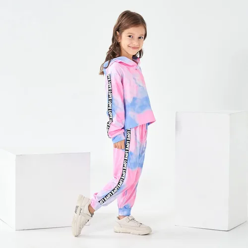 Miniatura 3 de Conjunto de sudadera con capucha y pantalones de manga larga para bebés y niñas pequeñas