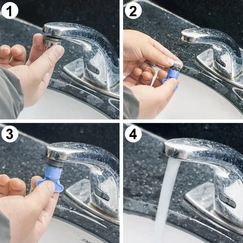 Miniatura 4 de 12 piezas de aireadores de grifo con herramienta de extracción de aireador de grifo juego de restrictor de flujo de ahorro de agua pieza de repuesto
