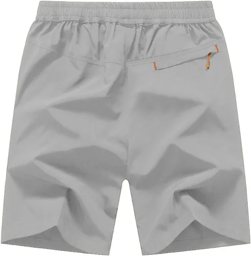 Miniatura 2 de TBMPOY Pantalones cortos de senderismo para hombre, 7 pulgadas, secado rápido, para gimnasio, deportes al aire libre, bolsillos cortos con cremallera