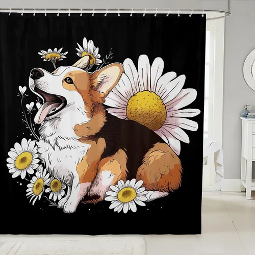 Miniatura 43 de Cortina de ducha de unicornio para niños, cortina de baño de dinosaurio de dibujos animados, conjuntos de accesorios de baño Kawaii de animales