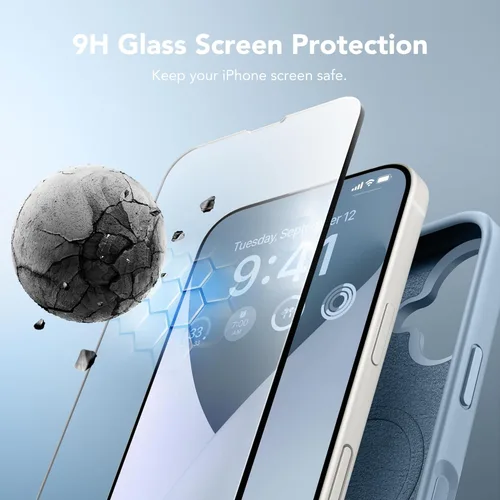 Miniatura 986 de GONEZ Funda de silicona para iPhone 15 Pro Max, compatible con Magsafe, protector de cámara + protector de pantalla, forro de microfibra suave