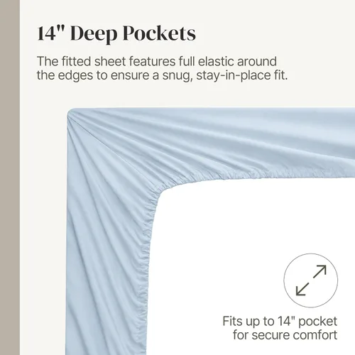 Miniatura 6 de Modern Threads Sábanas Sólidas de Microfibra Suave - Sábanas de Cama de Microfibra Lujosas - Incluye Sábana Plana, Sábana Ajustable con Bolsillos 11