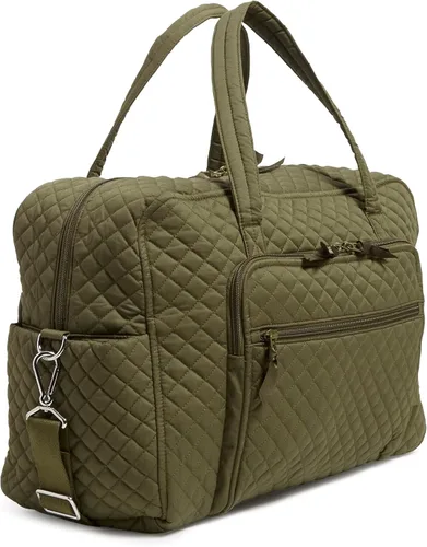 Miniatura 3 de Vera Bradley - Bolsa de viaje de fin de semana Weekender de algodón para mujer, Climbing Ivy Green - Algodón reciclado