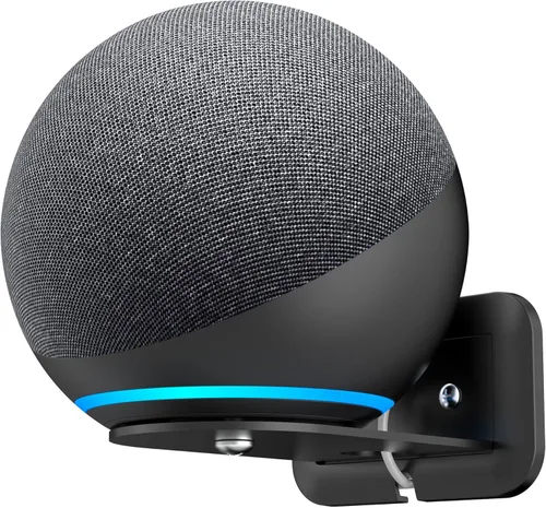 HomeMount Soporte de pared de metal para Google Nest Mini y 4ª generación, soporte de pared para altavoz con gestión de cables para ocultar cables