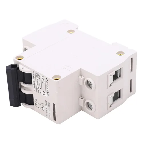 Mini disyuntor de CA CC, disyuntor miniatura de CA CC Interruptor de desconexión 2P AC DC 25A 400V Montaje en carril DIN para solares, disyuntores