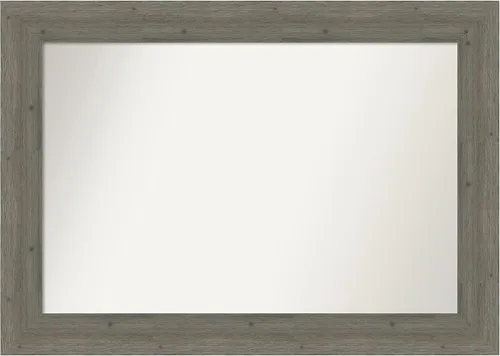 Miniatura 21 de Amanti Art Espejo de baño gris para sobre el fregadero, 27 x 27 pulgadas, espejo de tocador cuadrado gris, marco de madera rústica de campo medio