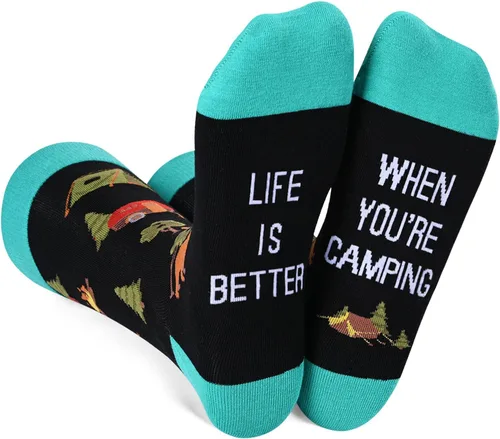Zmart Funny Beach Running Pickleball Football Cycling Gifts, Golfer Bowling Bike Lover Socks