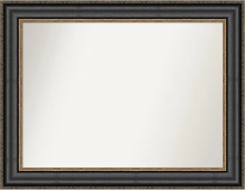 Miniatura 512 de Amanti Art Espejo personalizado, espejo de baño negro puente, espejo de pared o espejo de tocador de baño sobre el fregadero (26 x 26 pulgadas)