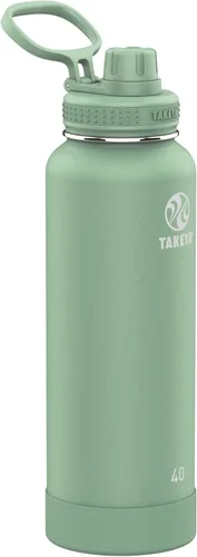 Miniatura 48 de Takeya Actives - Botella de agua de acero inoxidable, con aislamiento térmico y tapa de boquilla, capacidad de 24 onzas, color azul piedra Piedra