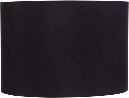 Pantalla de lámpara de tambor de tapa dura grande negra (premontada) 16 pulgadas superior x 16 pulgadas inferior x 11 pulgadas de alto (araña) de