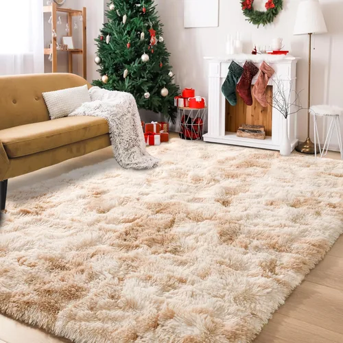 Miniatura 16 de Foxmas - Alfombra para centro de habitación, esponjosa y ultrasuave, para dormitorio, habitación de los niños, habitación del bebé, afelpada, Azul