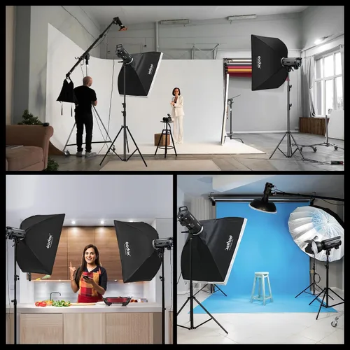 Miniatura 6 de Godox Paquete de 2 unidades DP400III-V DP400IIIV DP400IIIV 800Ws Photo Speedlite Studio Flash Strobe Monolight Bowens Kit de montaje para estudio