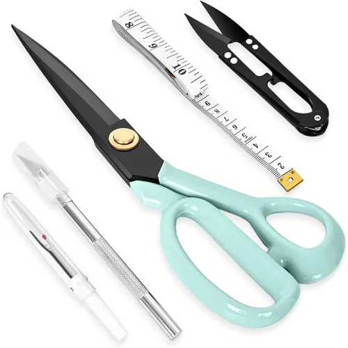 Miniatura 9 de Tijeras de tela - Tijeras de costura de 8 pulgadas, tijeras de costura, tijeras de modista para cortar tela, ropa, cuero, materias primas