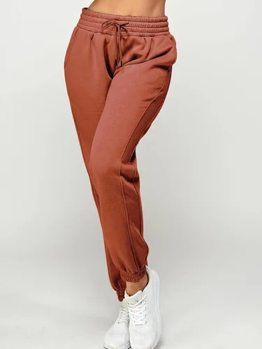 Miniatura 50 de IUUI Pantalones deportivos de cintura alta para mujer, con bolsillos, de algodón, holgados, atléticos