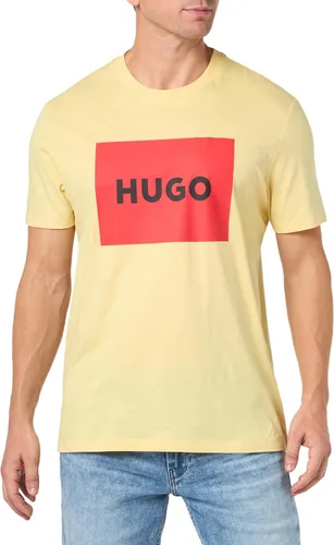 HUGO - Camiseta de manga corta con logotipo cuadrado grande para hombre