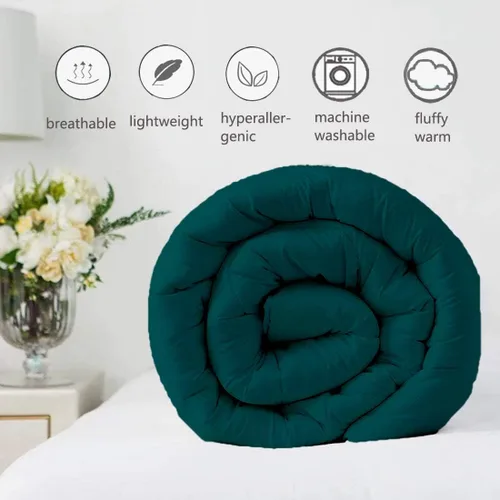 Miniatura 2 de 9.8 NEWTON Edredón alternativo plisado de 1600 hilos, tamaño King Plus (128 x 120), 1 edredón y 2 fundas de almohada, 700 GSM y pestañas laterales