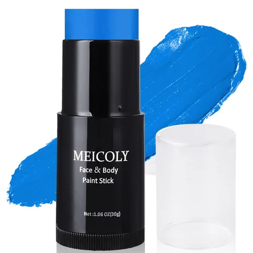 Miniatura 25 de MEICOLY Barra de Pintura Facial y Corporal Naranja (29.99 g), Crema para Cara de Halloween, Efectos Especiales SFX de Calabaza y Tigre, Negro
