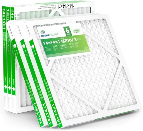 Miniatura 28 de TRIGHTFILTERS 12x12x1 Filtro de aire paquete de 6 unidades, duraderos filtros plisados MERV 8 para hogar HVAC CA y horno, filtro de aire compacto