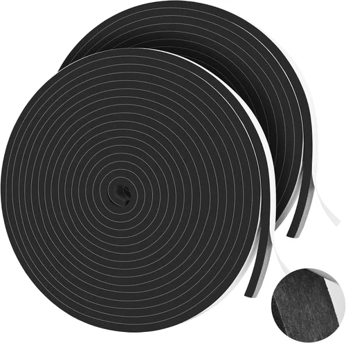 Miniatura 9 de Cintas de Espuma de 66 Pies Autoadhesivas, Tiras Selladoras de Espuma de 1/2 Pulgada x 1/8 Pulgada x 33.1 Pies Cada Rollo, Burletes de Alta Blanco