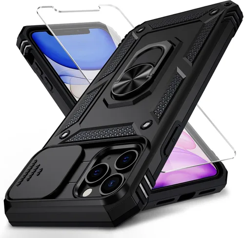 Miniatura 21 de Funda para iPhone 11 Pro con cubierta para lente de cámara, protector de pantalla HD, protección contra caídas de grado militar de 10 pies, soporte