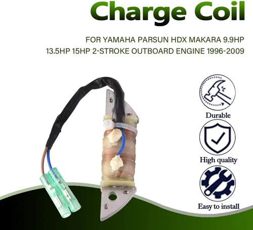 Miniatura 2 de 63V-85520-00 63V-85520-01 T15-04000200 Bobina de carga apta para Yamaha Parsun HDX Makara 9.9HP 13.5HP 15HP Motor fuera de borda de 2 tiempos