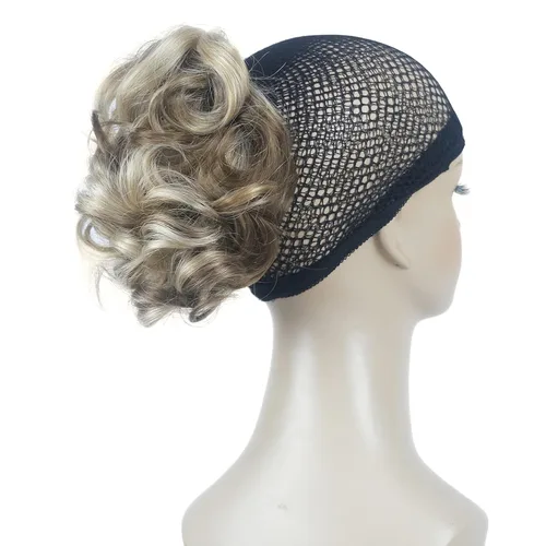 Miniatura 12 de Aimole Extensiones de clip de garra sintética de dama de cola de caballo gris rizado corto (48T)