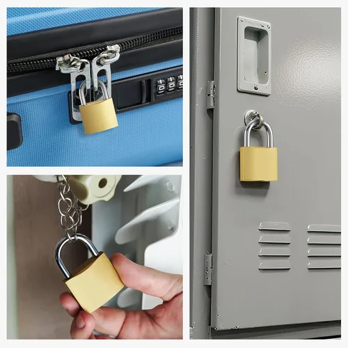 Miniatura 7 de Puroma 2 unidades de candados con llave impermeables pequeños, cerradura de 33 mm para casillero con llaves para mochila, equipaje, casillero
