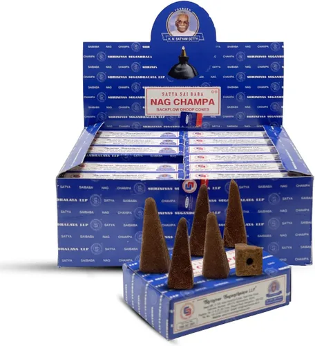 Miniatura 2 de Conos de incienso de contraflujo de salvia blanca californiana para fuente de humo aromática en cascada y alfombrilla - Paquete de 12