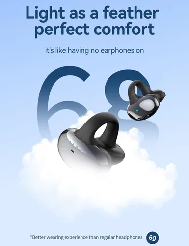 Miniatura 5 de Auriculares con clip de oreja abierta, auriculares inalámbricos Bluetooth 5.3 12 horas de reproducción, DT5.0 a prueba de fugas, micrófono
